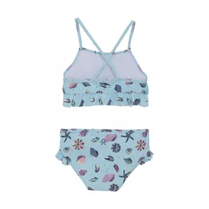Dievčenské plavky COLOR KIDS Bikini W. Frills, AOP-7148-Summer Song