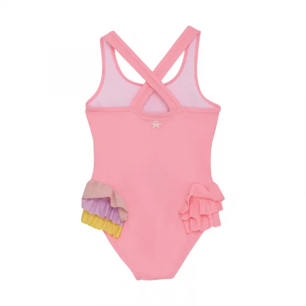 Dievčenské plavky COLOR KIDS Swimsuit W. Application 5039-Plumeria