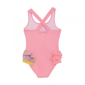 Dievčenské plavky COLOR KIDS Swimsuit W. Application 5039-Plumeria