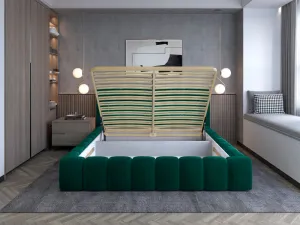 Posteľ Lamica 180x200 + Drevený rám/Štandardný zdvih/kontajner