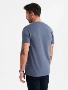 Klasické pánske tričko s krátkym rukávom denim