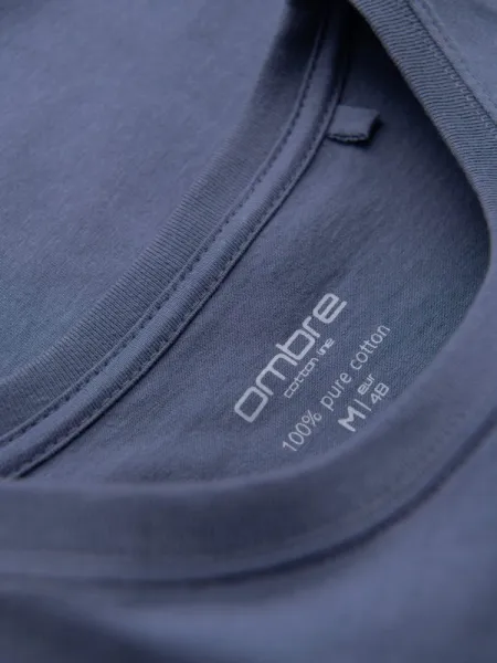 Klasické pánske tričko s krátkym rukávom denim