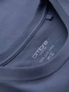 Klasické pánske tričko s krátkym rukávom denim