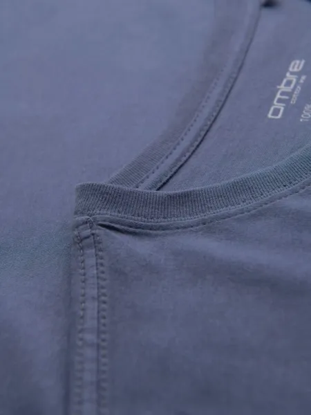Klasické pánske tričko s krátkym rukávom denim