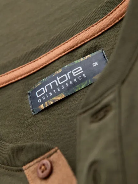 Pánske tričko s krátkym rukávom olivové
