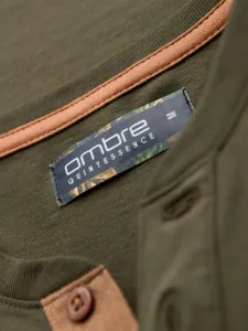Pánske tričko s krátkym rukávom olivové
