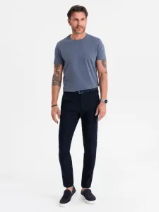 Klasické pánske tričko s krátkym rukávom denim