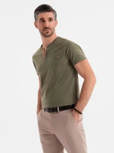 Pánske tričko s krátkym rukávom olivové