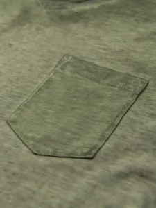 Tričko s krátkym rukávom s vypraným vzorom olivové