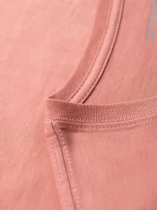Pánske tričko na leto v výstrihom ružové