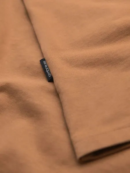 Klasické pánske tričko s krátkym rukávom hnedé