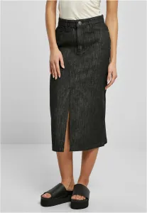 Women's Midi Denim Skirt Black Washed