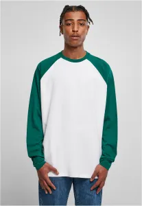 Organic Oversized Raglan Long Sleeve White/Green