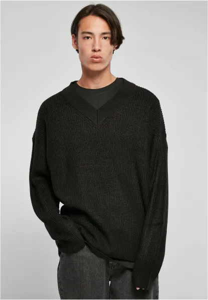 Black sweater with V-neck