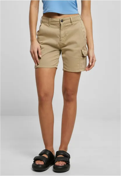 Women's High-Waisted Cargo Shorts Union Beige