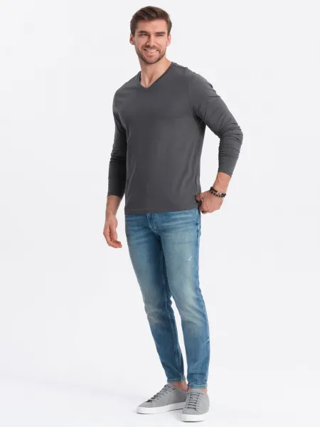 Ombre Men's V-NECK longsleeve set - mix 2