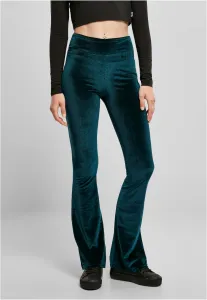 Women's high-waisted Velvet Boot leggings in teal