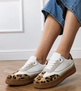 Gemre Biele tenisky s leopardím doplnkom Meril