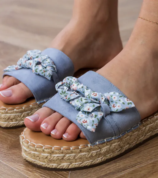 Gemre Modré espadrilky s mašľou Kartis