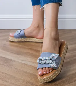 Gemre Modré espadrilky s mašľou Kartis
