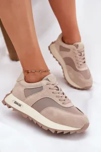 BIG STAR SHOES Semišové Sneakersy Na Platforme Dámske Big Star