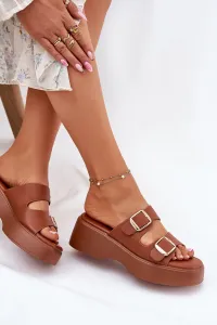 Boto Dámske Sandále Na Klíne A Platforme S Prackami Camel Nitarelia