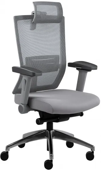 MERCURY Ergonomická kancelárska stolička WINDY sivá, vysoké postavy