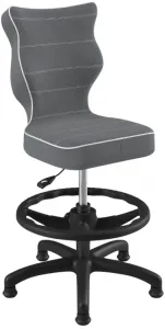 ENTELO Detská stolička Petit Black 3 HC+F s oporným kruhom, sivá Jasmine 33