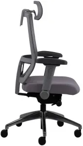 MERCURY Ergonomická kancelárska stolička WINDY sivá, vysoké postavy