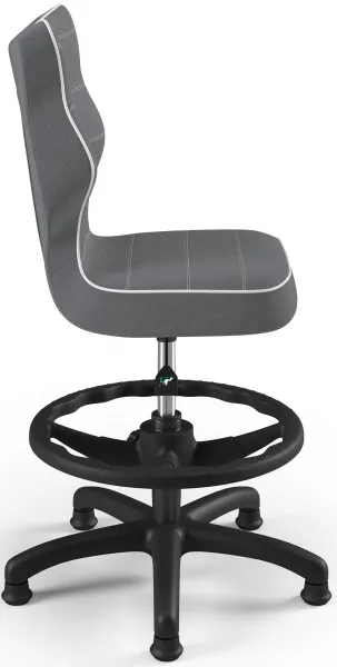 ENTELO Detská stolička Petit Black 3 HC+F s oporným kruhom, sivá Jasmine 33