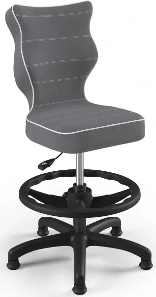 ENTELO Detská stolička Petit Black 3 HC+F s oporným kruhom, sivá Jasmine 33