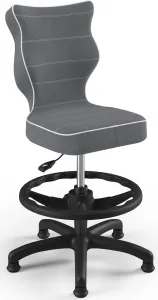 ENTELO Detská stolička Petit Black 3 HC+F s oporným kruhom, sivá Jasmine 33