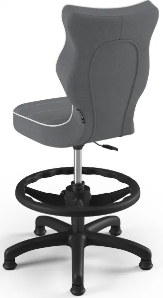 ENTELO Detská stolička Petit Black 3 HC+F s oporným kruhom, sivá Jasmine 33
