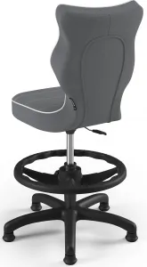 ENTELO Detská stolička Petit Black 3 HC+F s oporným kruhom, sivá Jasmine 33