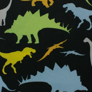 ENTELO Detská stolička Petit Black 3 HC+F s oporným kruhom, dinosaury Storia 30