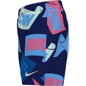 Chlapčenské plavky NIKE SWIM TOSSED FLAGS 4 inch MIDNIGHT N-MIDNIGHT NAVY