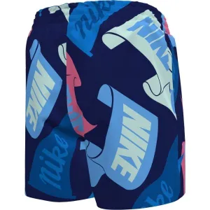 Chlapčenské plavky NIKE SWIM TOSSED FLAGS 4 inch MIDNIGHT N-MIDNIGHT NAVY