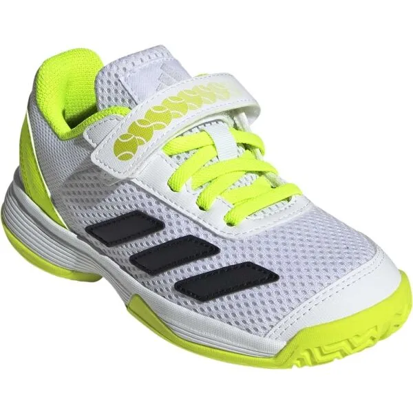 adidas COURTFLASH K COMFORT CLOSURE Detská tenisová obuv, biela, veľkosť