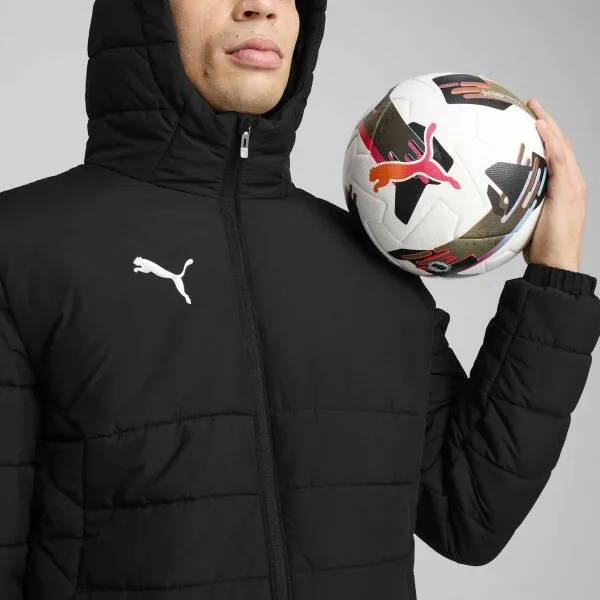 Puma TEAMADDITIONS HOODED PADDED JACKET Pánska bunda, čierna, veľkosť
