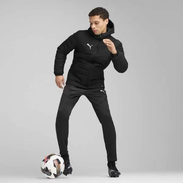 Puma TEAMADDITIONS HOODED PADDED JACKET Pánska bunda, čierna, veľkosť