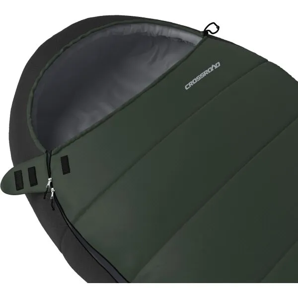 Crossroad MANAM XL Spací vak, tmavo zelená, veľkosť 210 cm - ľavy zips
