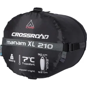 Crossroad MANAM XL Spací vak, tmavo zelená, veľkosť 210 cm - ľavy zips