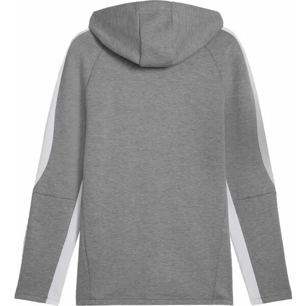 Puma TEAMEVOSTRIPE HOODED JACKET Pánska bunda, sivá, veľkosť