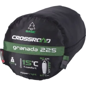 Crossroad GRANADA 225 Spací vak, zelená, veľkosť 225 cm - ľavy zips