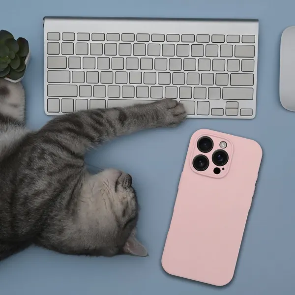 Obal Silicone MagSafe, iPhone 17 Pro Max, svetlo ružový