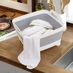 4home Skladací silikónový lavór Clean s odtokom
