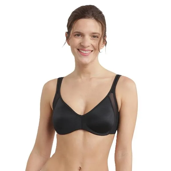 DIM GENEROUS MINIMIZER BRA - Dámska zmenšujúca podprsenka s kosticami - čierna