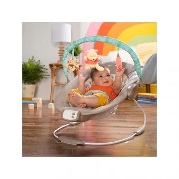 Lehátko vibrujúce s melódiou Winnie the Pooh Dots & Hunny 0 m+, do 9 kg
