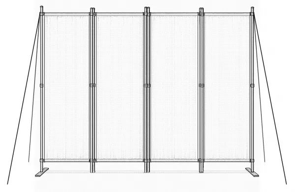 MultiGarden Zahradní zástěna PLETO 167x216 cm šedá