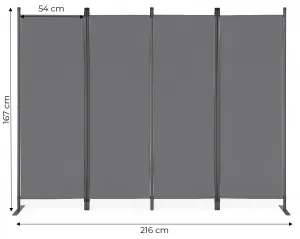 MultiGarden Zahradní zástěna PLETO 167x216 cm šedá